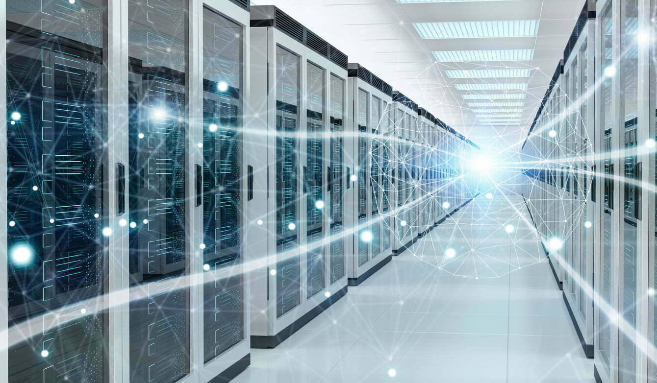 Server Room Center Exchanging Cyber Datas And Connections 3d Rendering Server Room Center Exchanging Cyber Datas And Connections 3d Rendering