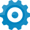 Process Automation Icon Blue