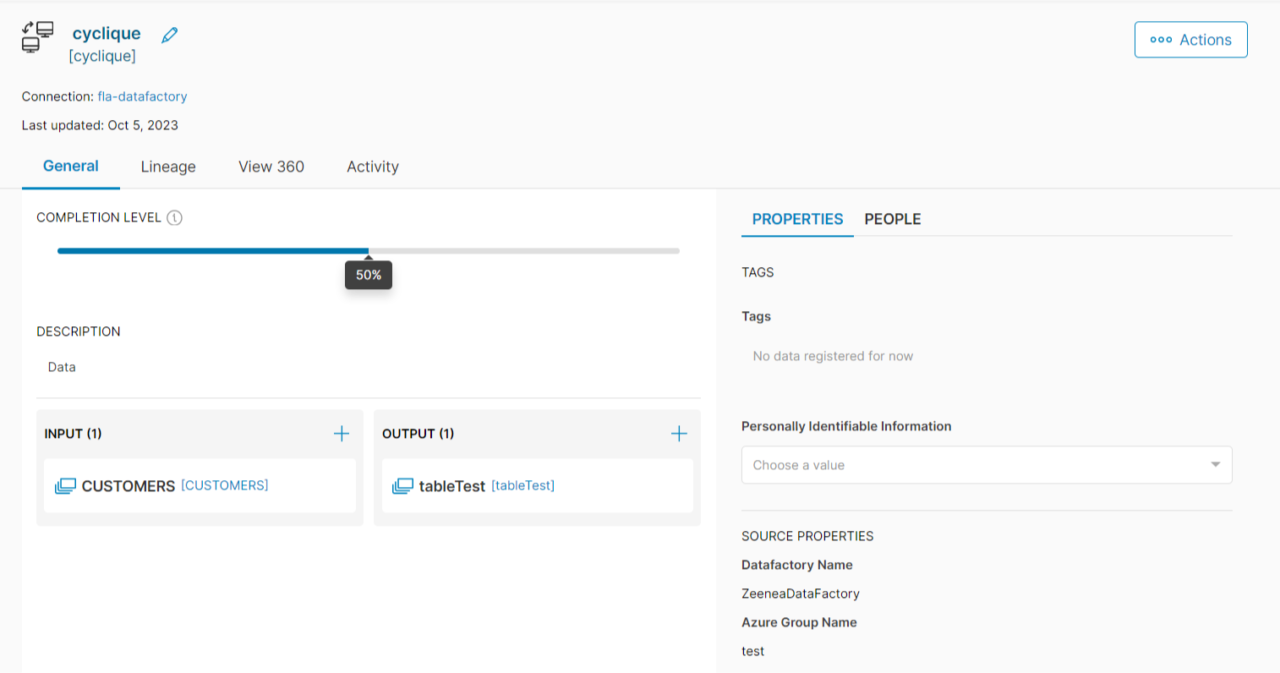 Zeenea X Azure Data Factory