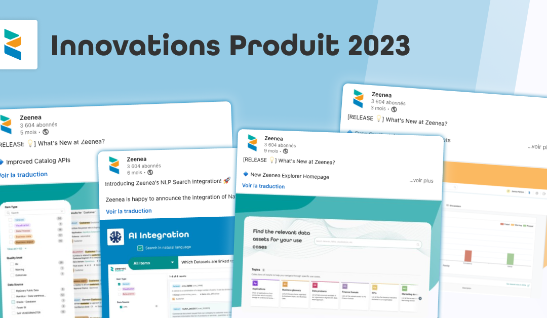 Retour sur les évolutions de la plateforme Zeenea en 2023