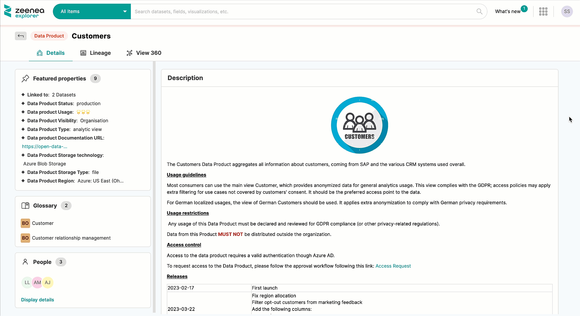 Dataset List Data Products Zeenea Explorer Dataset List Data Products Zeenea Explorer